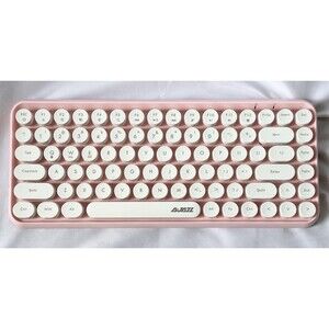 AJAZZ 308i Wireless Bluetooth Keyboard, Mini Portable Typewriter Retro Round
